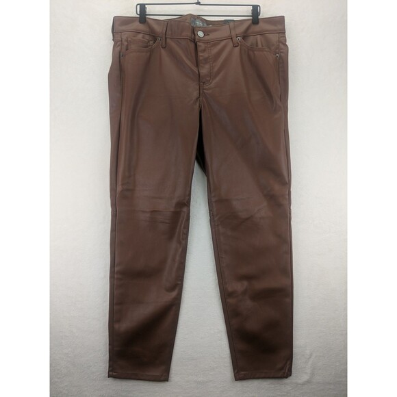 Torrid Pants - Torrid Perfect Skinny Faux Leather High Rise Pants 16T NWT Root Beer/Brown